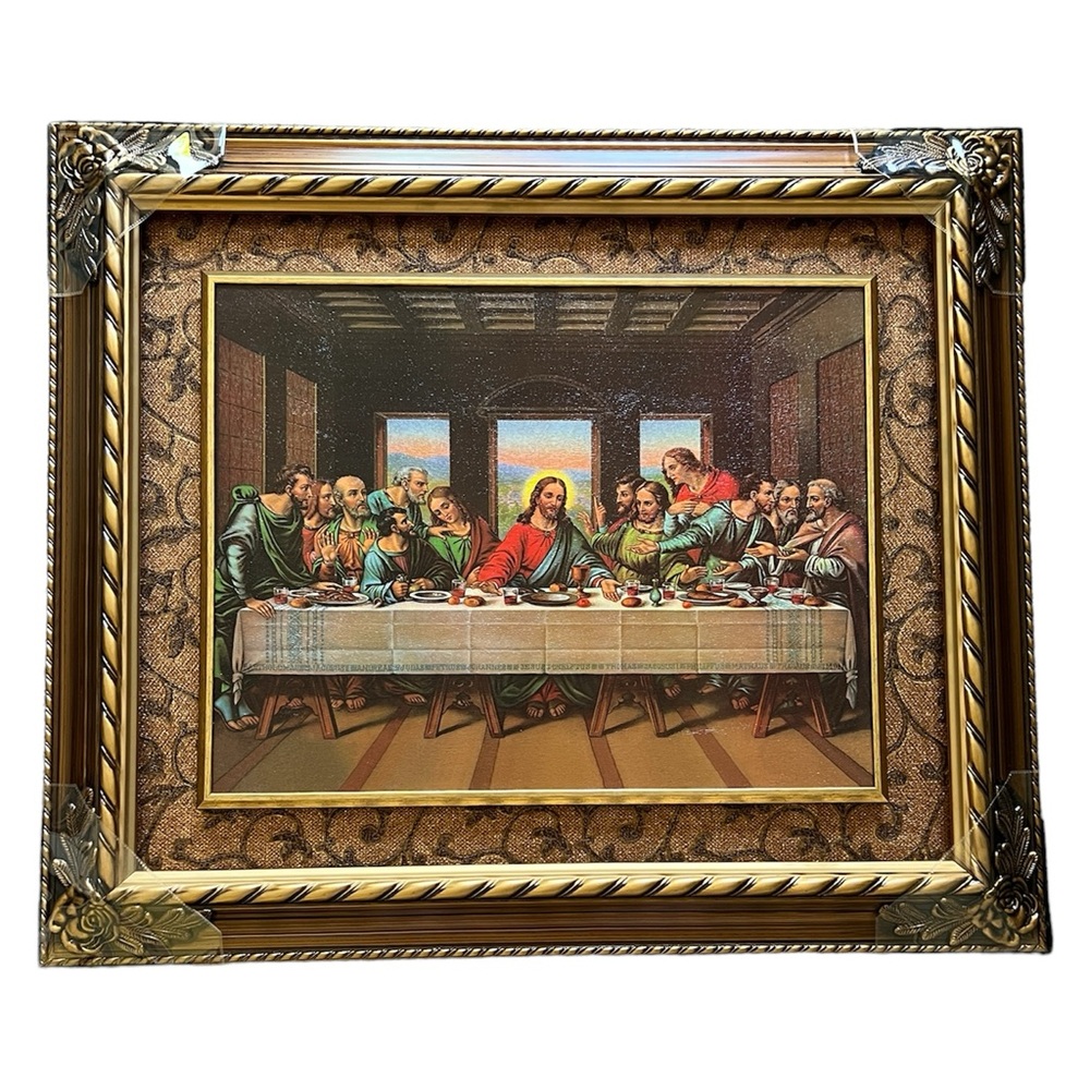 Religious Art Framed “The Last Supper”